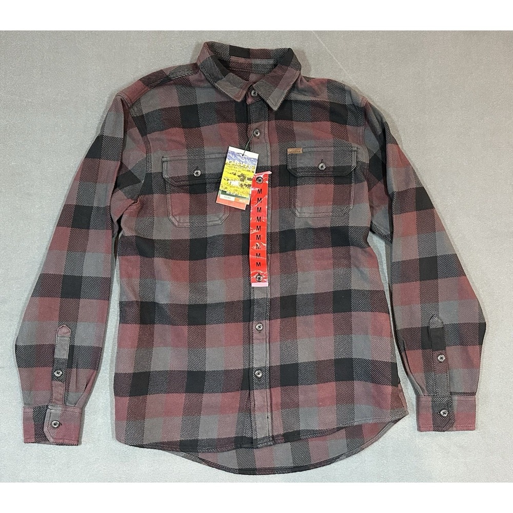 NEW Orvis Big Bear Flannel Shirt Mens Heavy Weight Plaid 100% Cotton Size M NWT